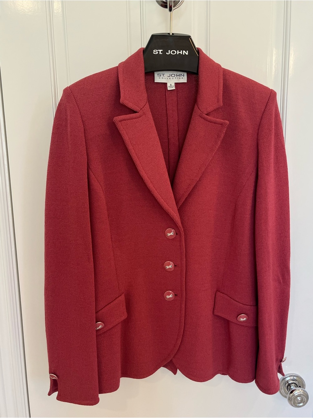 St. John Knit Watermelon Blazer size 6